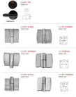 Mall Metal อุปกรณ์ห้องน้ำ HPL Type Cubicle Partition Accessories