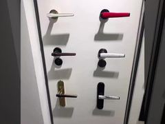 แนะนำมือจับประตูโลหะผสมสังกะสีที่ทันสมัย, มือจับประตูเชิงพาณิชย์ 58 * 85 มม. ออกแบบตามความต้องการของคุณ