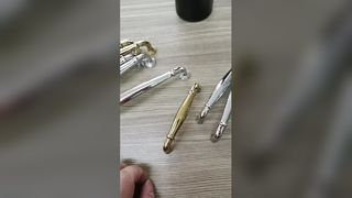 สไตล์จีนจับประตูตู้ทองแดงบริสุทธิ์จับทองแดงโบราณสีตู้ลิ้นชักย่อยทองเหลืองH