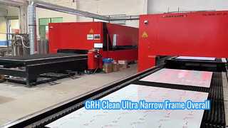 GRH Clean ห้องอาบน้ำโดยรวมกรอบแคบเป็นพิเศษ ประตูพับด้านข้างรูปตัว L เคลื่อนย้ายได้ แยกเปียกแห้ง