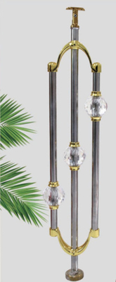 กลม Tube Acrylic Balustrade โพสต์ Crystal Staircase ระเบียงเสาเสาเสาสําหรับรั้ว Acrylic การออกแบบที่ทันสมัย