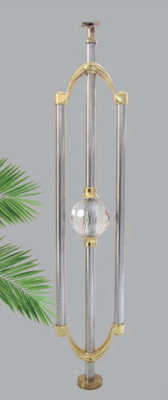 กลม Tube Acrylic Balustrade โพสต์ Crystal Staircase ระเบียงเสาเสาเสาสําหรับรั้ว Acrylic การออกแบบที่ทันสมัย