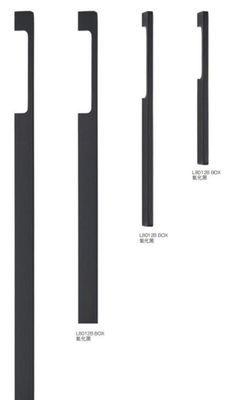 Aluminum Metal Modern Style Black Wardrobe Door Handel Cabinet Handle Matte Black