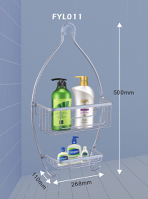 Wall-Mounted 2-tier Bathroom Shelves Triangle Storage Rack Bathroom Tripod Bathroom Shower Corner Shelf