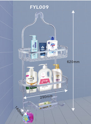 Wall-Mounted 2-tier Bathroom Shelves Triangle Storage Rack Bathroom Tripod Bathroom Shower Corner Shelf