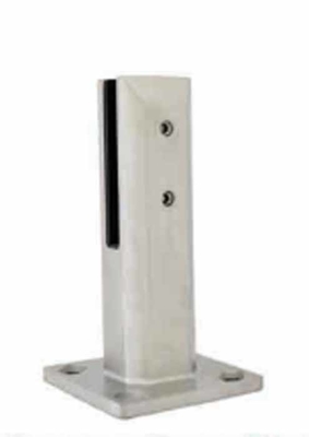 ปรับสแตนเลส Duplex ตารางฐานแผ่นกระจก Spigot สําหรับสระว่ายน้ํา Fencing Balustrades แฮนเดริล