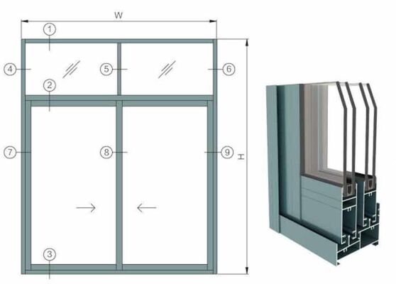 OEM Color Powder Coated Aluminum Extrusion Profiles Make Popular Sliding Windows and Doors Aluminium Section Profiles