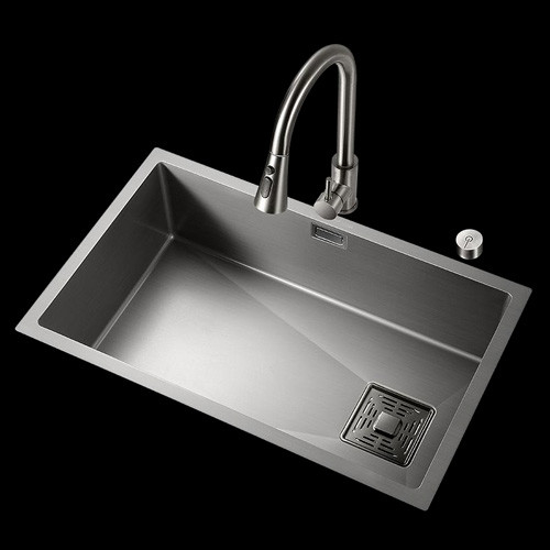 Wholesale Simple Design Custom Modern Rectangular Metal Brass Chrome Double Kitchen Sink สําหรับใช้ในบ้าน