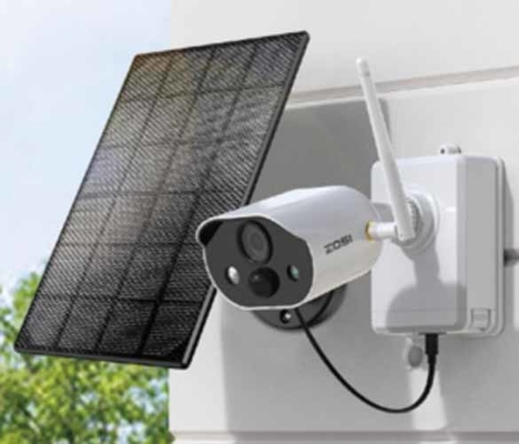 2 เลนส์ 8MP 4K ไมล์สาย อเมริกาเหนือ 4G LTE พลังงานแสงอาทิตย์ การตรวจสอบความปลอดภัย PTZ กล้องกลางแจ้ง 4G ซิมการ์ด กล้องวงจรปิด
