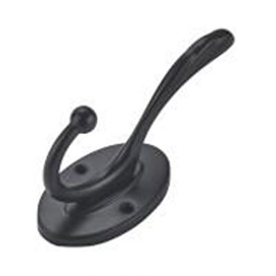 GRH Factory Metal Wall Coat Mounted Hook ชั้นวางทึบสีดำ