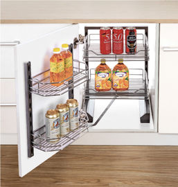 หน่วยเก็บอาหารสูง Soft Stop Tandem Pantry Unit ตะกร้าครัวที่ทันสมัยสำหรับตกแต่งบ้าน